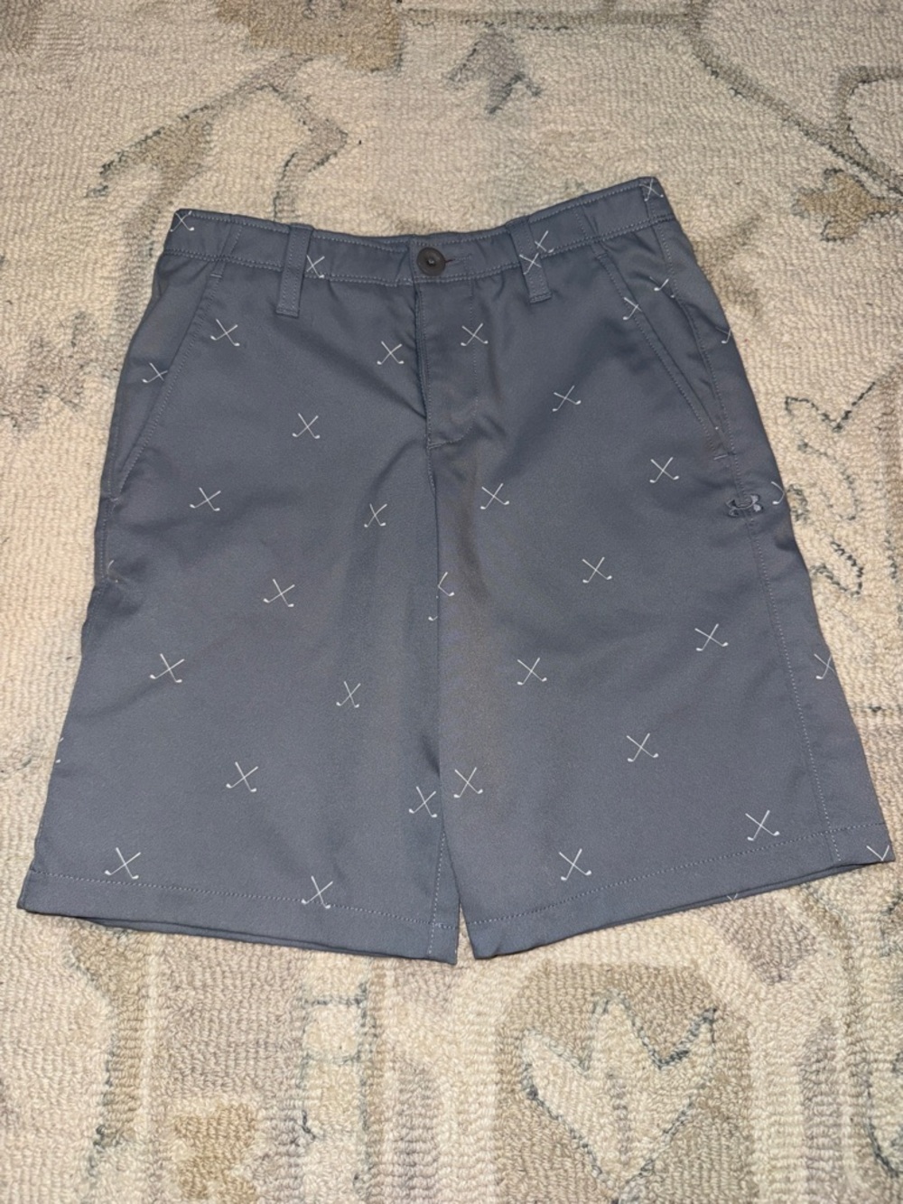 Boy’s Gray Golf Embroidered Performance Shorts